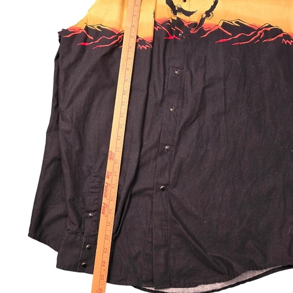 Roper Mens Western M Shirt Eagle Mountain Mesa Print Snap Button Up Cowboy Rodeo - Picture 5 of 8